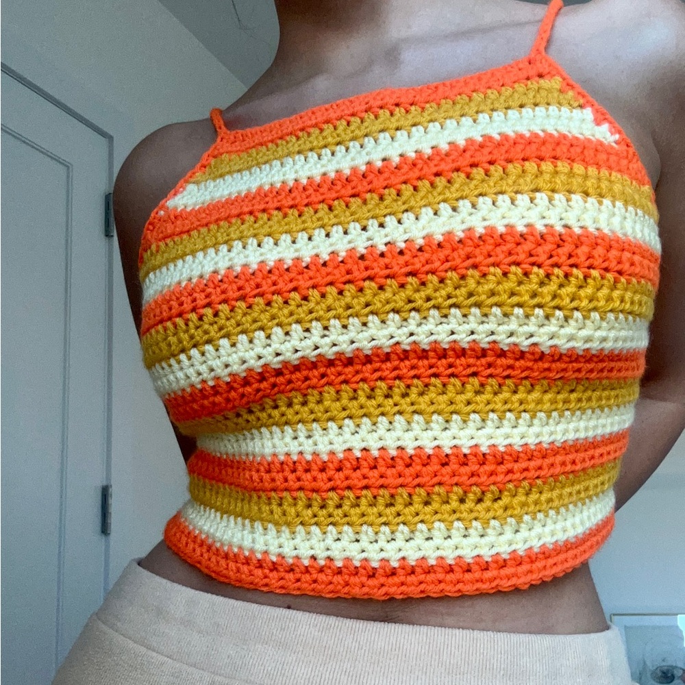 Handmade Crotchet crop top fits Small/Medium -NEW
